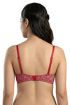 Zivame Padded Non Wired 3/4th Coverage Tshirt Bra - Red Flowy Floral — thumbnail 2